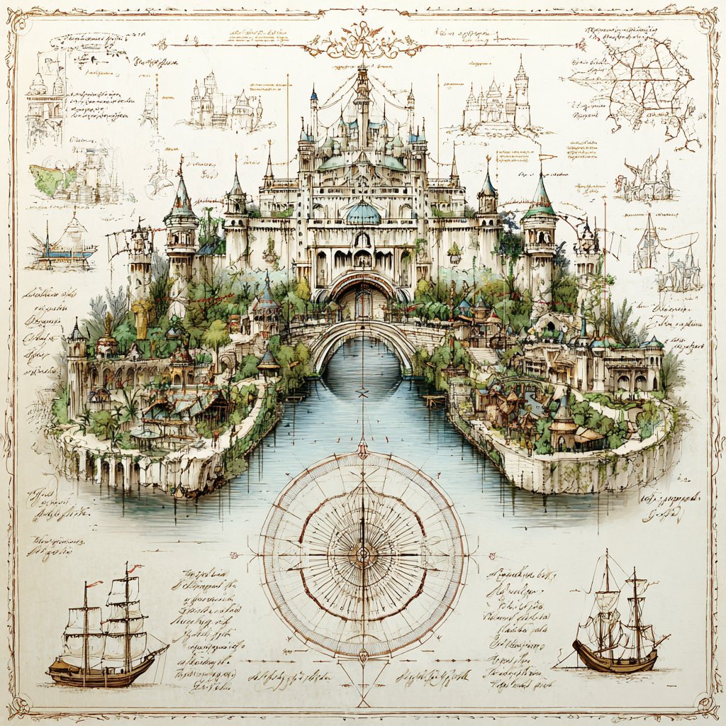 Medieval Fantasy World Map Style Reference - view 1
