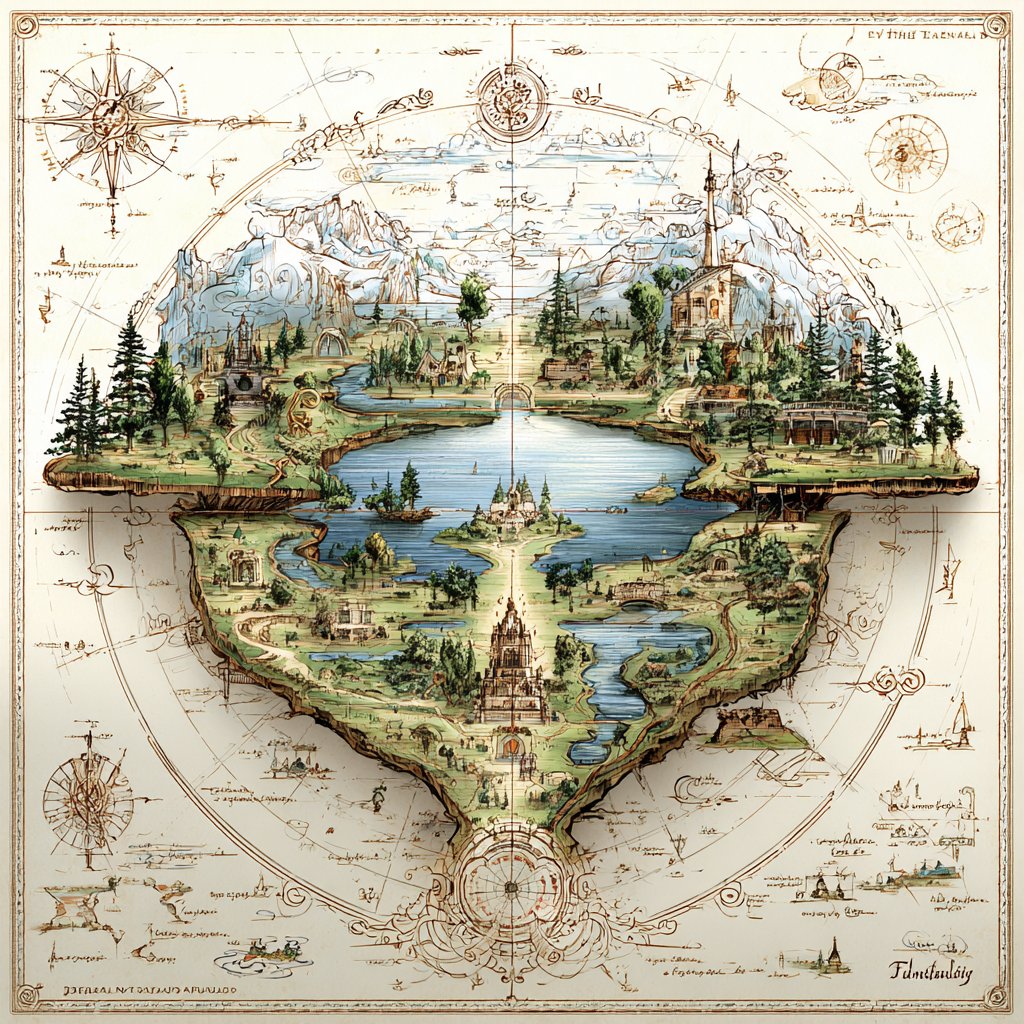 Medieval Fantasy World Map Style Reference thumbnail 3