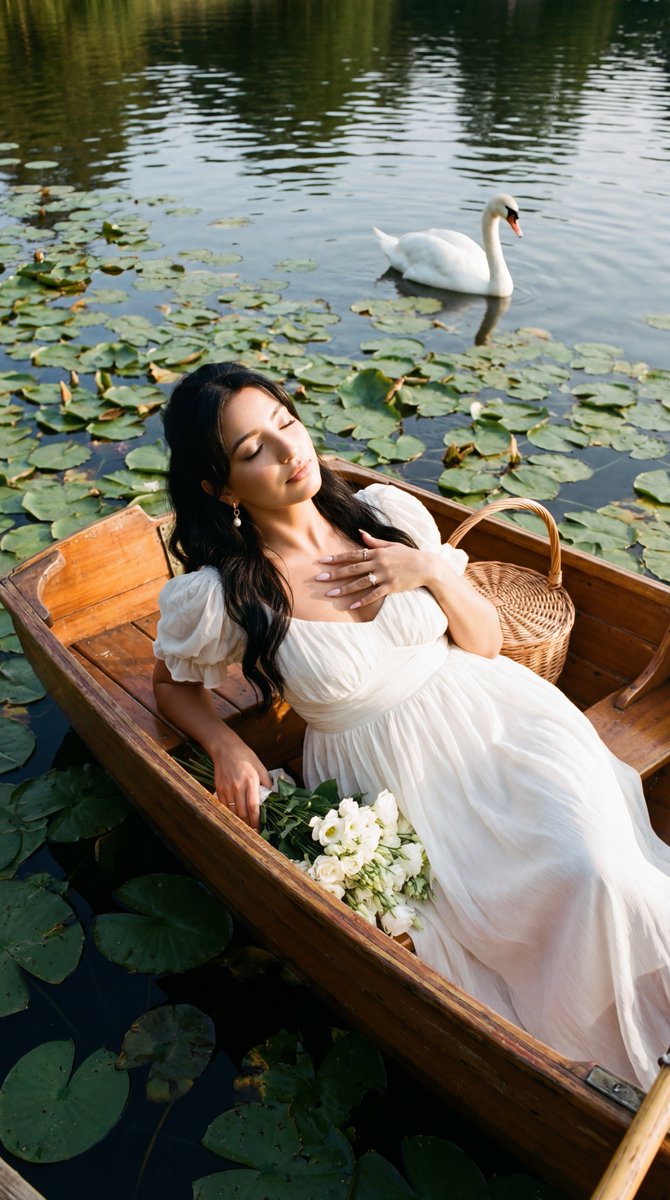 Swan Lake Woman in White Dress - view 1