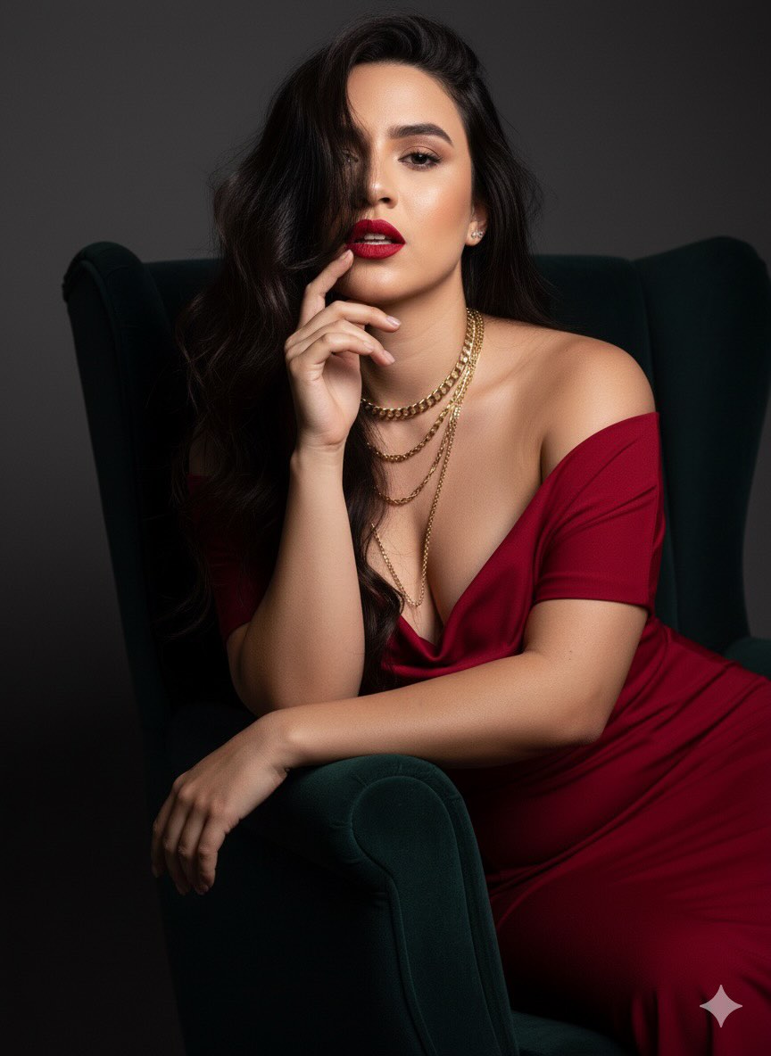 High-Fashion Editorial Portrait with Cinematic Lighting - view 1