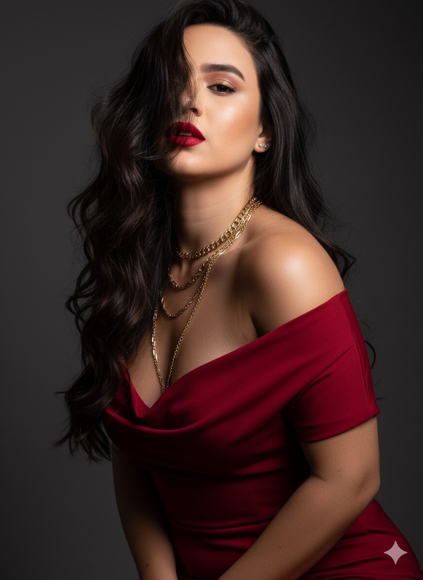 High-Fashion Editorial Portrait with Cinematic Lighting thumbnail 2