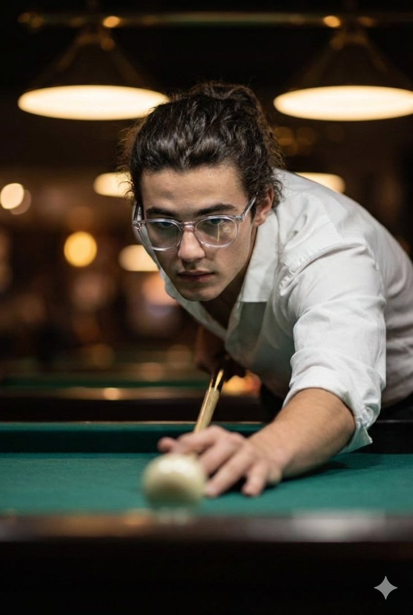 Cinematic Ultra-Realistic Billiards Shot Close-Up - view 1
