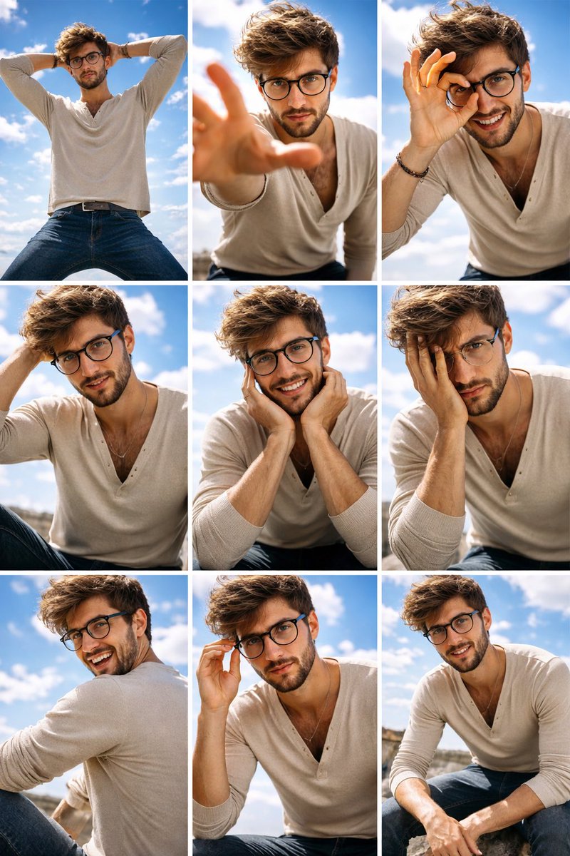 Hyper-realistic Male Fashion Lookbook Photo Collage - view 1