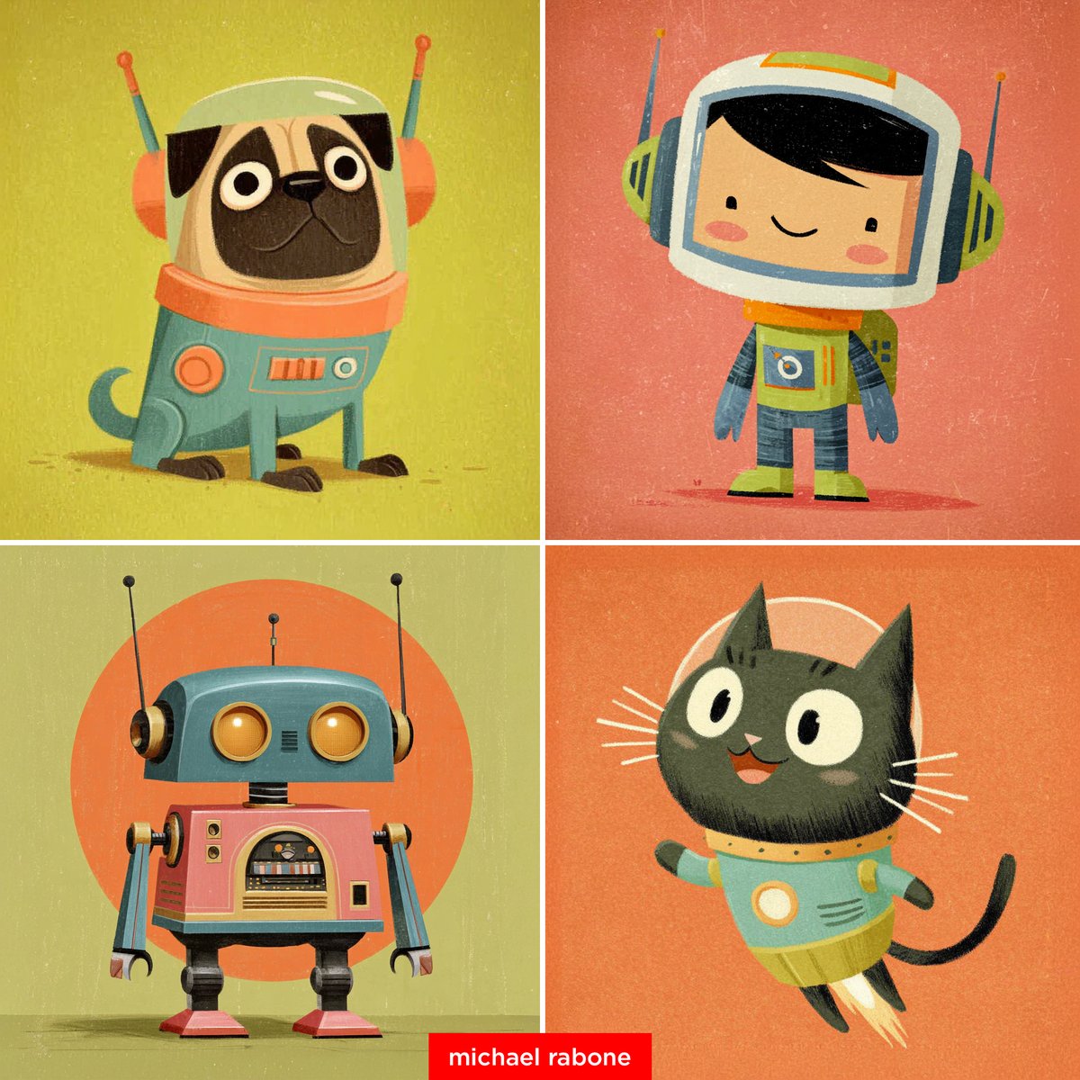 1970s Retro Kids Storybook Illustration - view 1