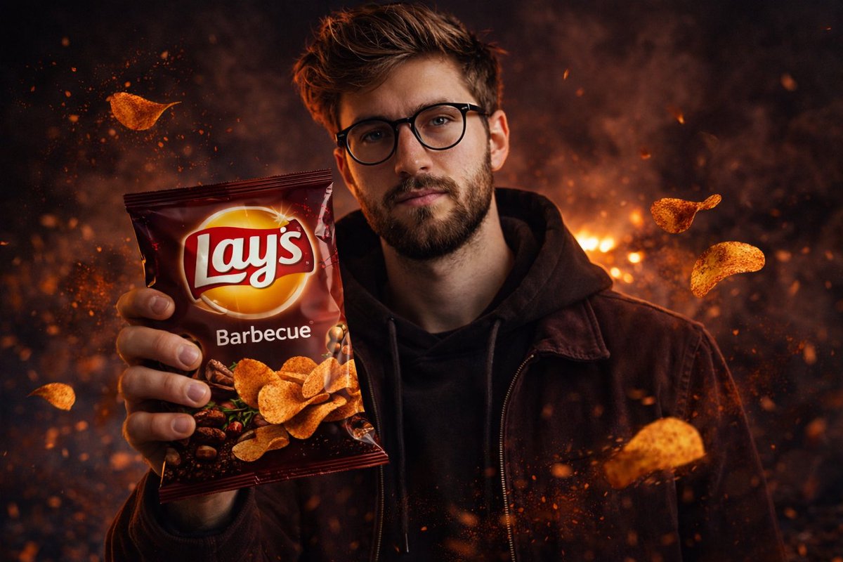 Cinematic Lay's Chips Ad: Man, Packet, Flying Chips thumbnail 3