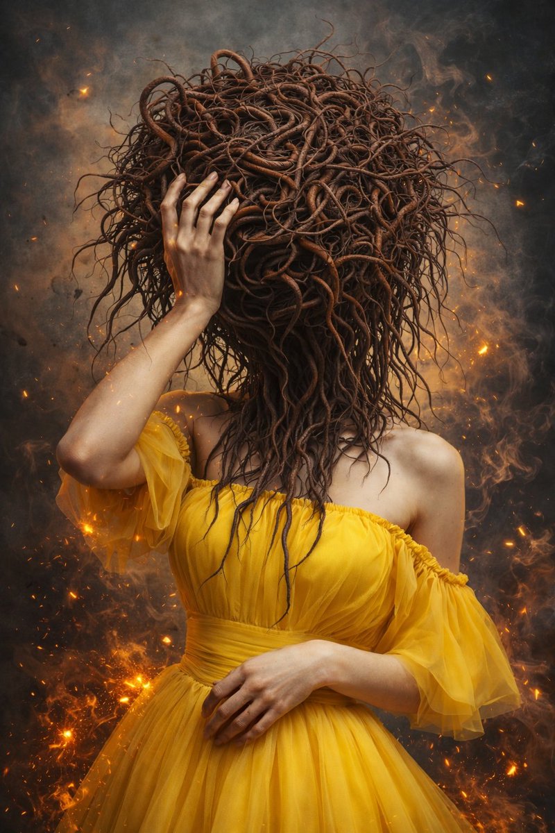 Distressed Dark Fantasy Portrait with Swarm thumbnail 2