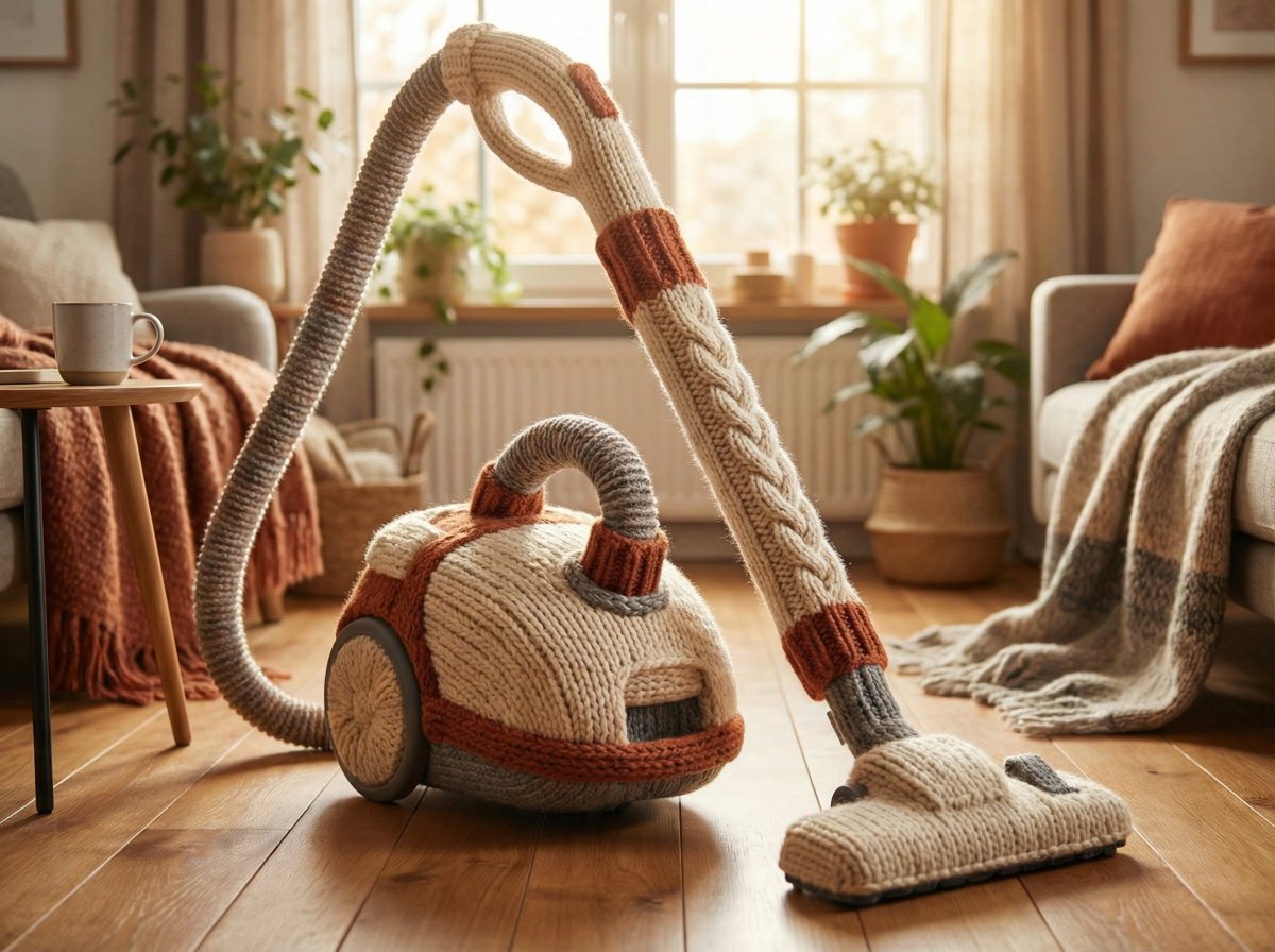 Hand-Knitted Functional Object in Chunky Wool - view 1