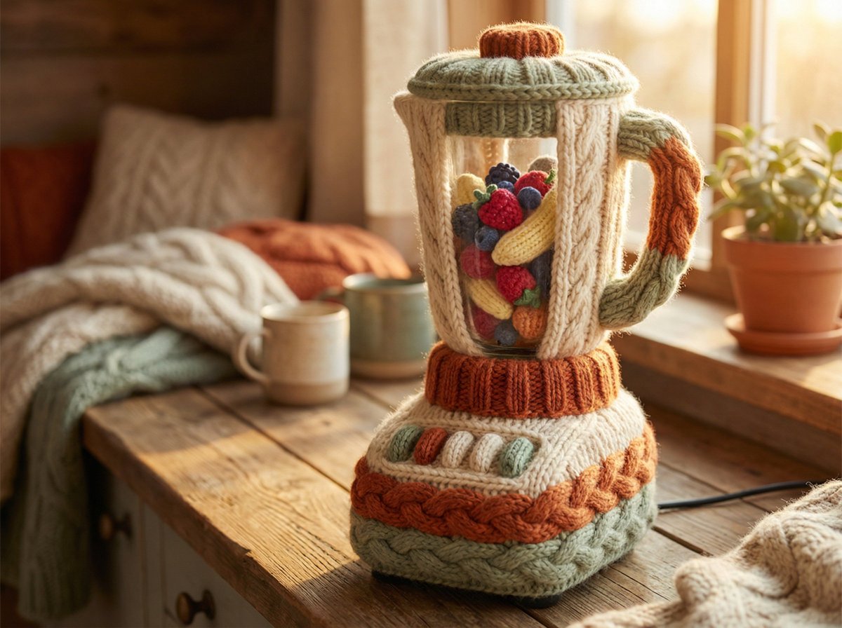 Hand-Knitted Functional Object in Chunky Wool thumbnail 2