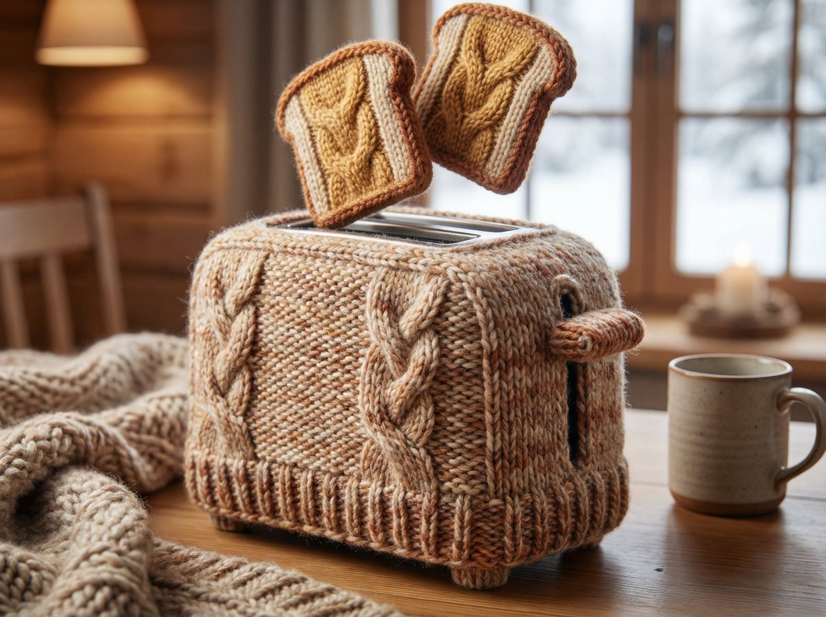 Hand-Knitted Functional Object in Chunky Wool thumbnail 3