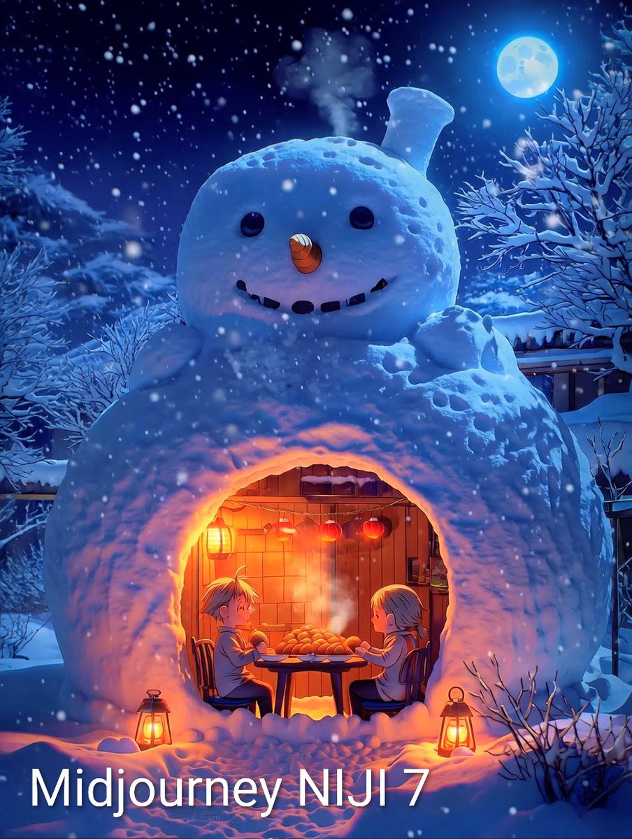 Snowman Igloo Illustration thumbnail 2