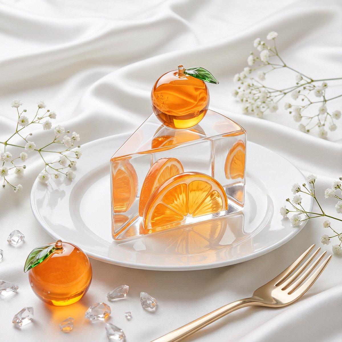 Luxury Fashion-Editorial Still Life: Crystal Glass Cake with Fruit thumbnail 3
