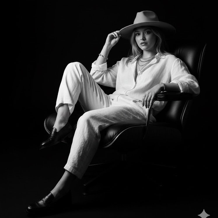 Hyper-realistic Black & White Studio Portrait - view 1