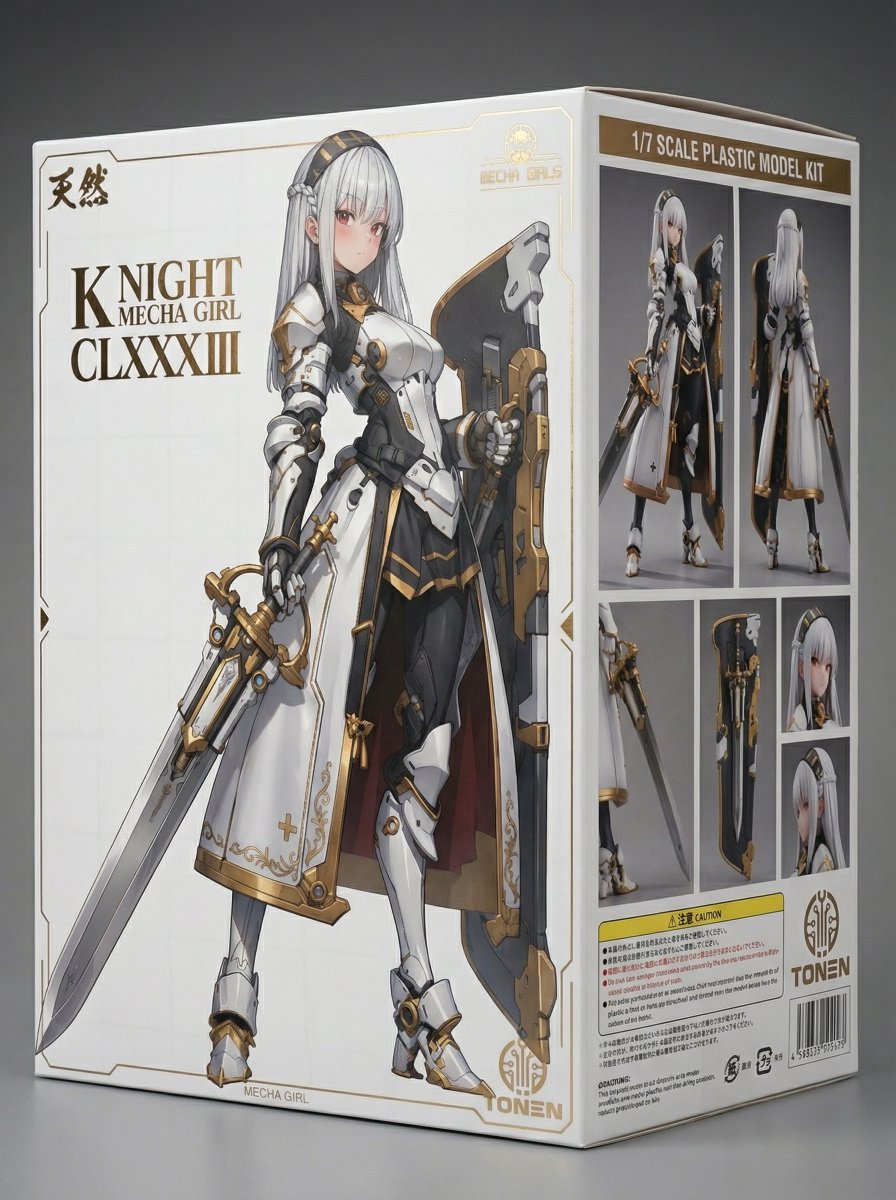 Knight Mecha Girl 1/7 Scale Figure with Gold Foil Package thumbnail 3