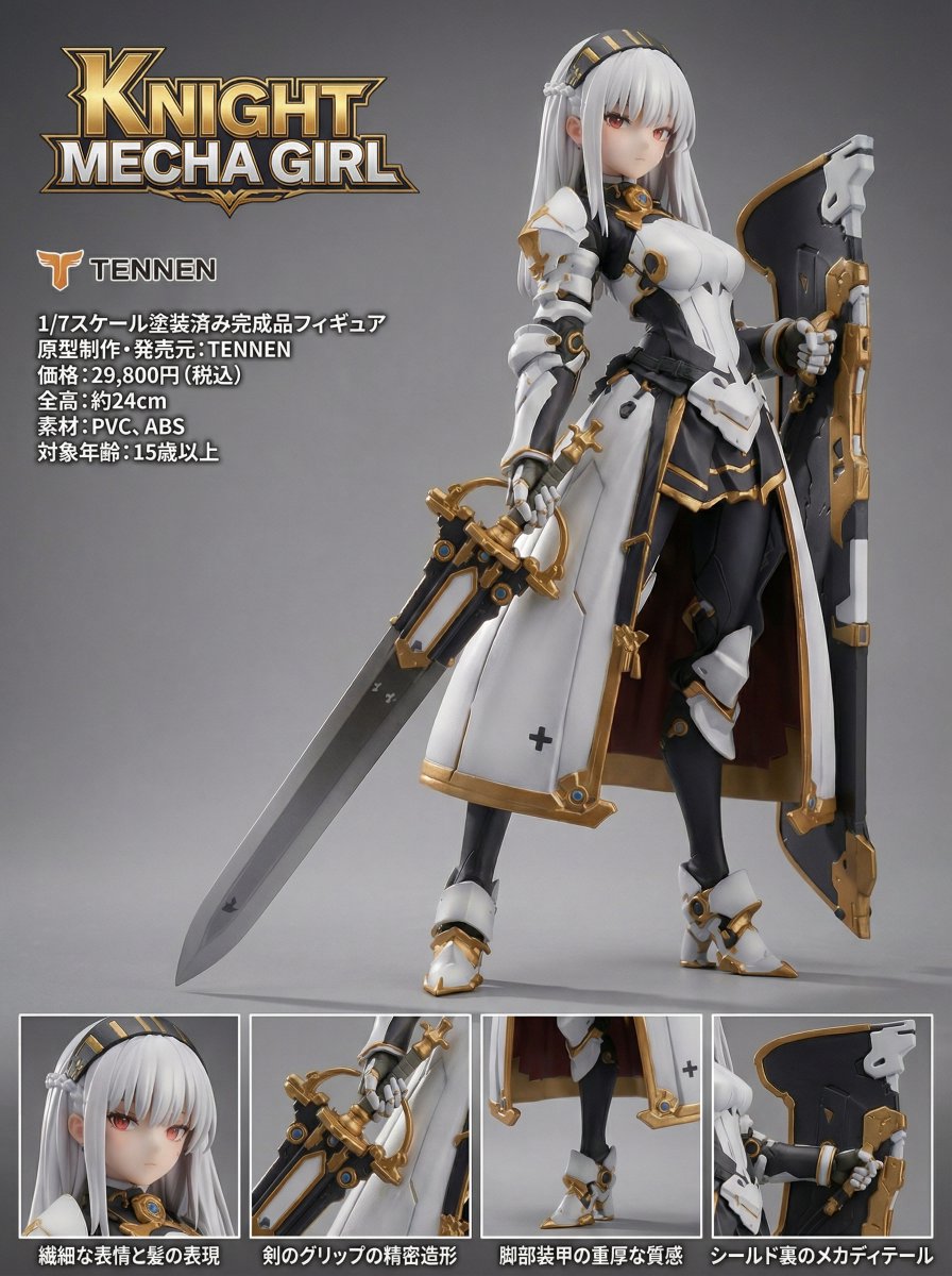 Knight Mecha Girl 1/7 Scale Figure with Gold Foil Package thumbnail 4
