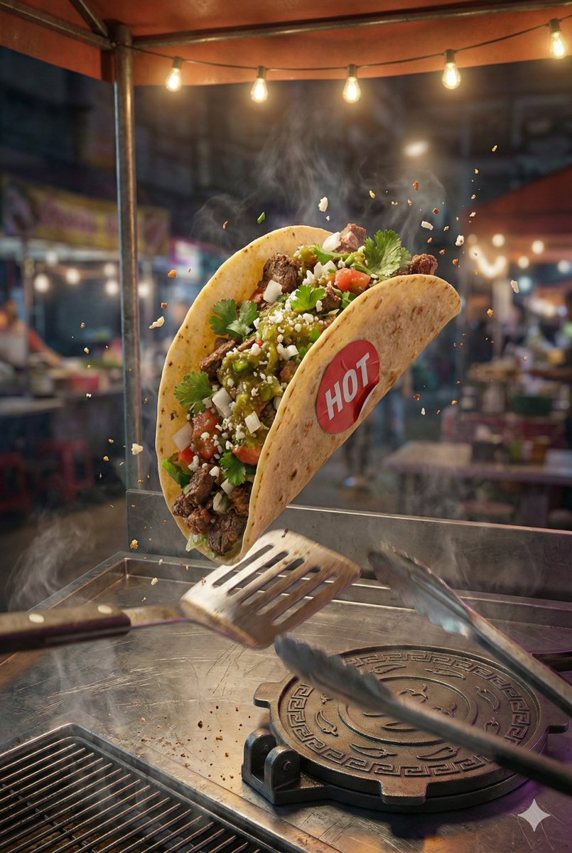 Street Flight: Dynamic Mid-Flip Taco Poster - view 1