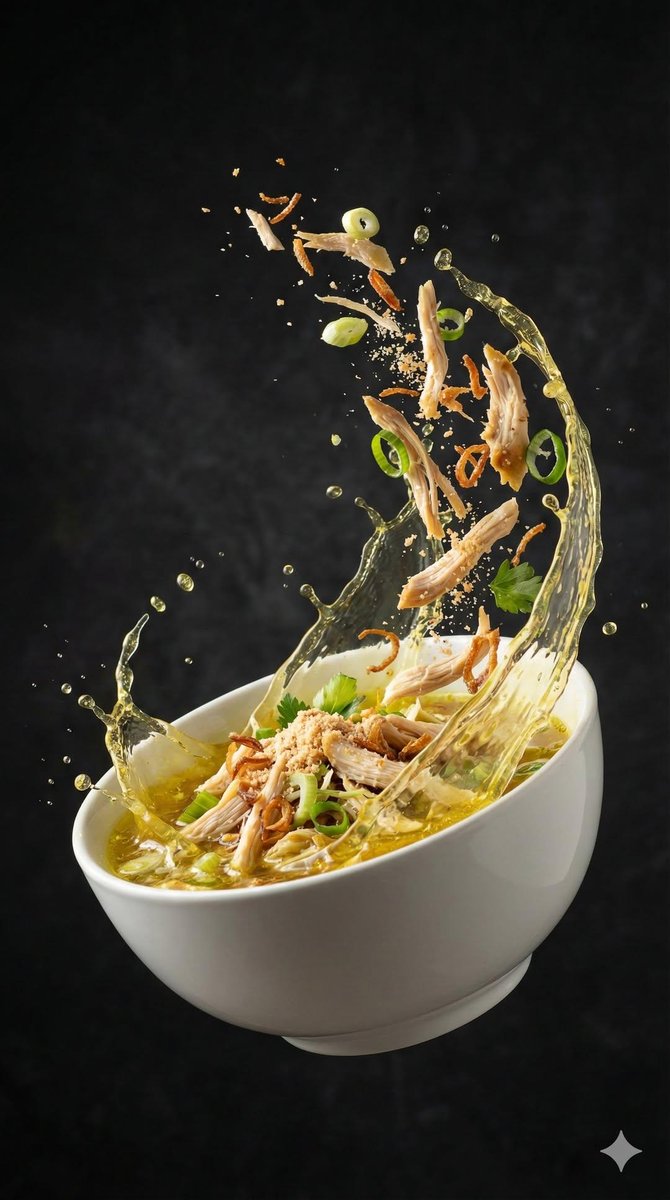 Deconstructed Seblak in Swirling Bowl - view 1