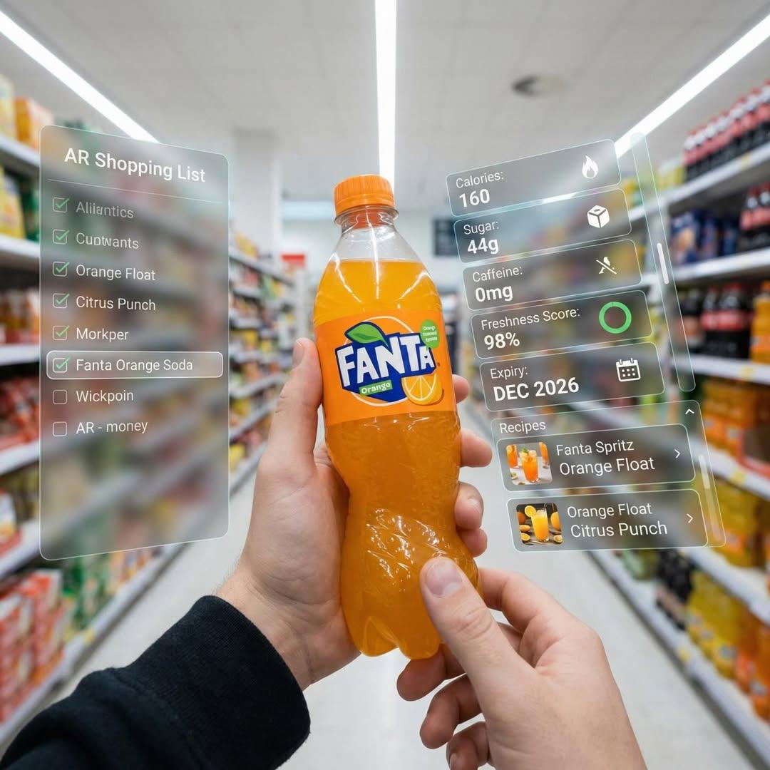First-Person Supermarket AR Fanta Bottle - view 1