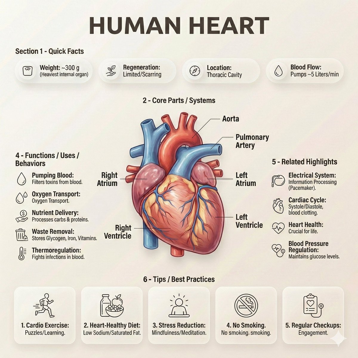 Modern Editorial Infographic Poster: Human Liver Anatomy - view 1