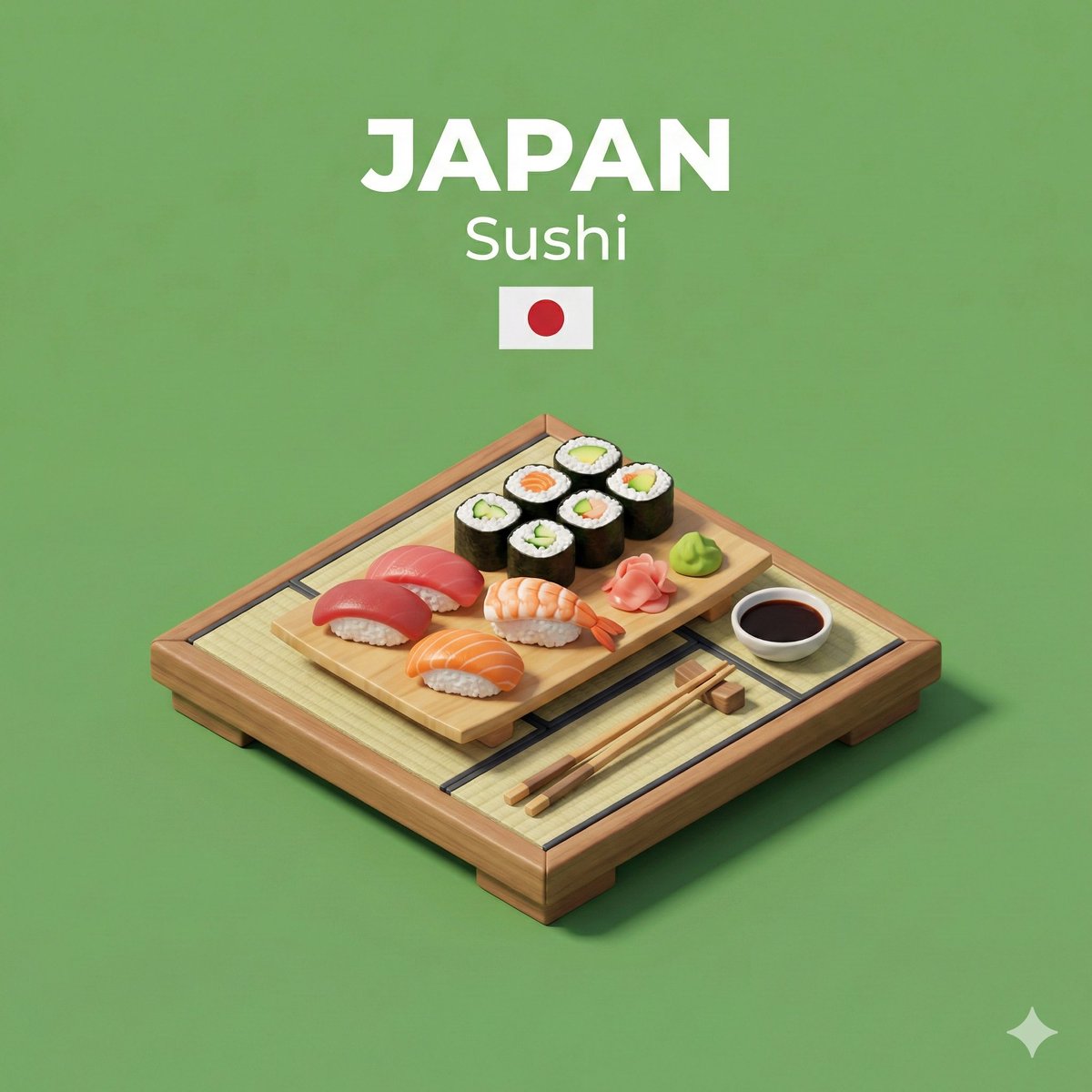 Isometric 3D Cartoon Food Diorama with Text Overlay thumbnail 2