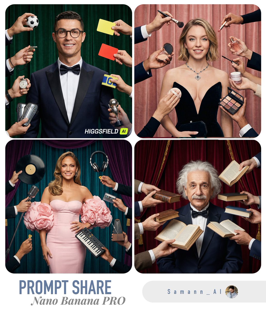 Hyper-Real Studio Portrait with Theme-Related Objects - view 1