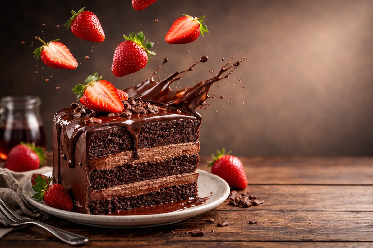 Advertising Food Photography with Dynamic Floating Elements - view 1