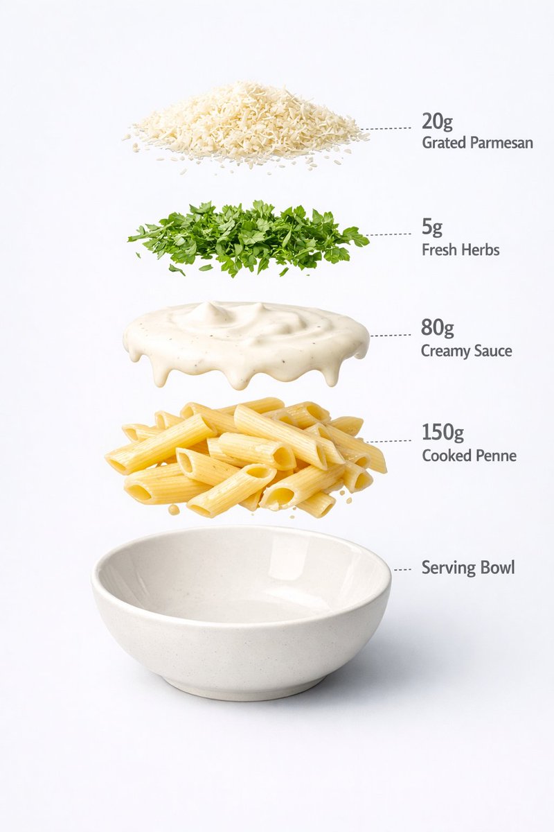 Ultra-realistic Penne Pasta Food Photography - view 1
