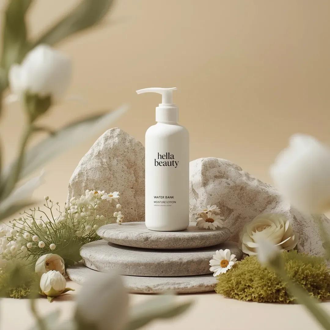 High-End Skincare Product Photography with Natural Elements - view 1