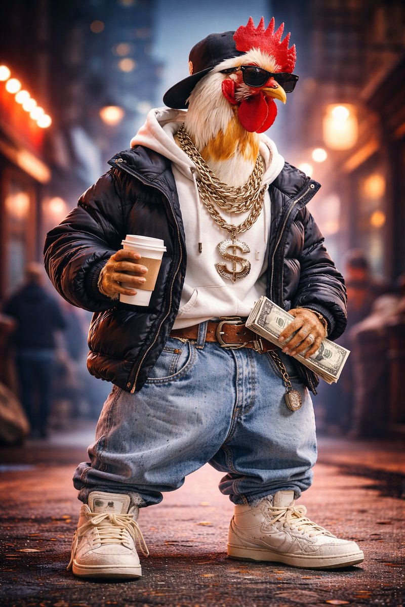 Anthropomorphic Rooster Skater Studio Portrait thumbnail 2