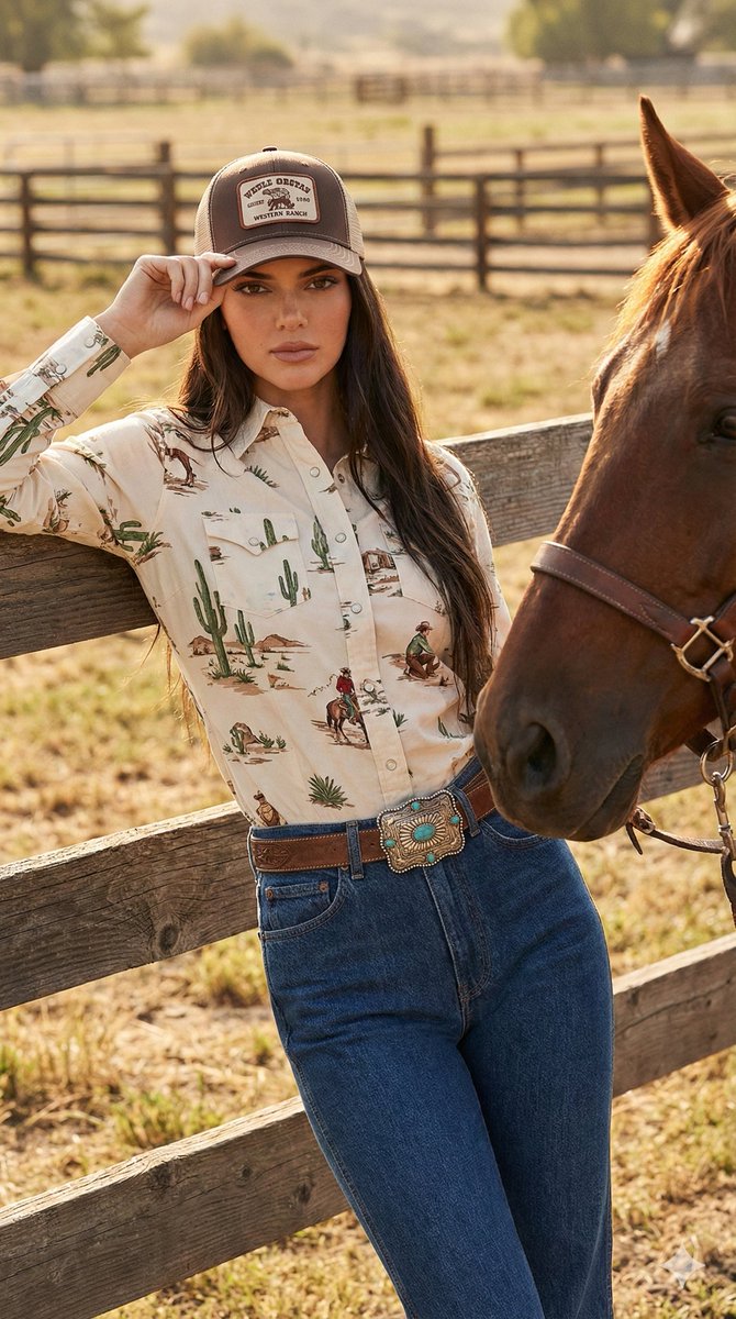 Western Chic Woman at Rustic Horse Stable thumbnail 4