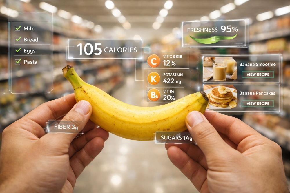 FPV AR Supermarket Shopping: Health-Tech Fruit Scan - view 1