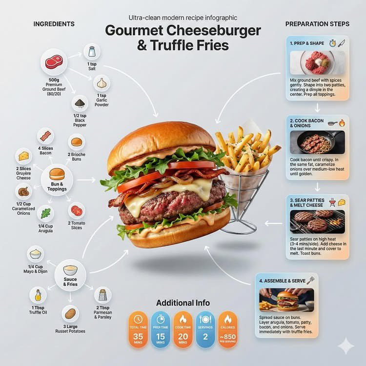 Modern Recipe Infographic thumbnail 2