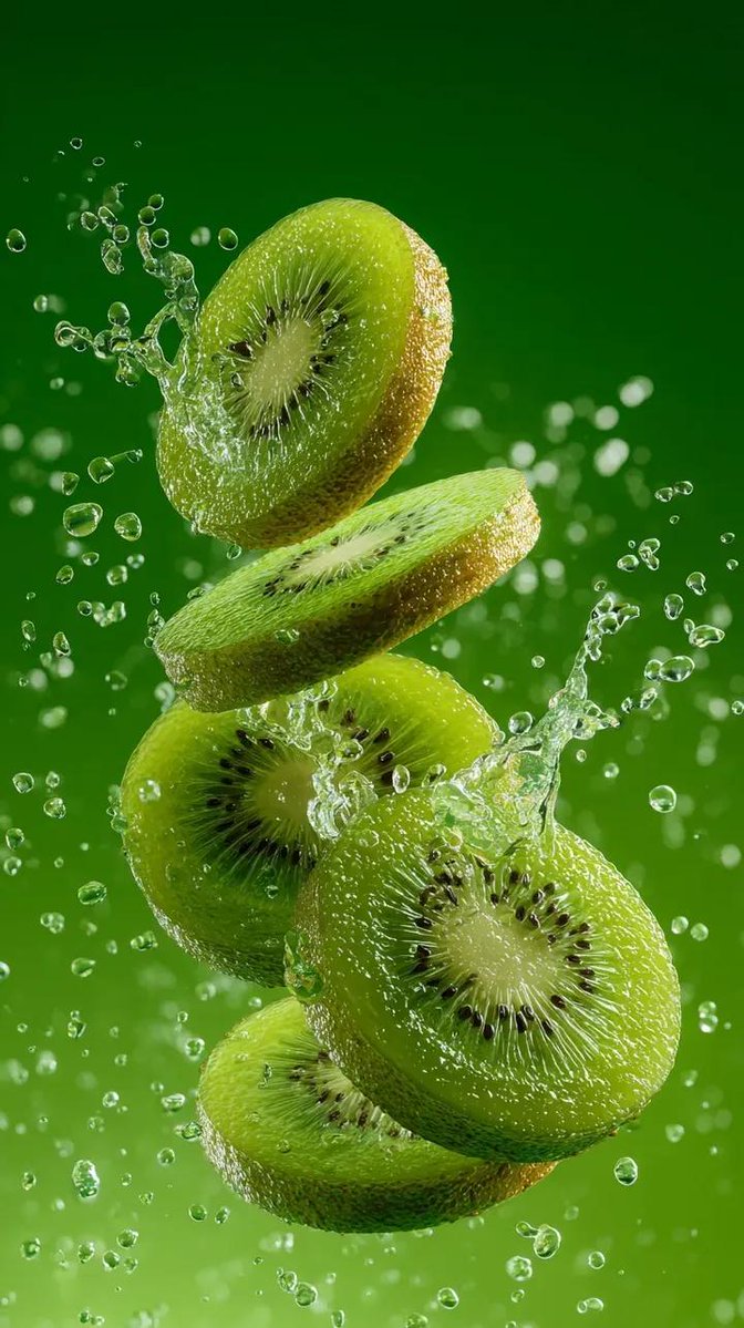 Hyper-realistic Sliced Kiwi Splash - view 1