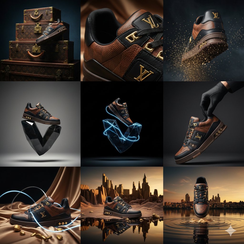 Luxury Sneaker High-Fashion Editorial with Avant-Garde Visuals - view 1