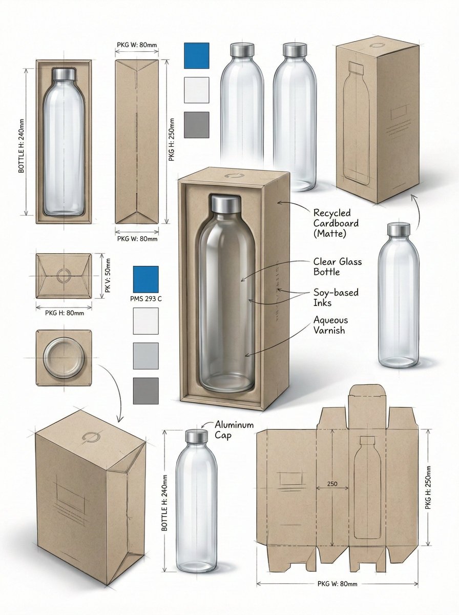 Professional Industrial Packaging Design Illustration Sheet thumbnail 2