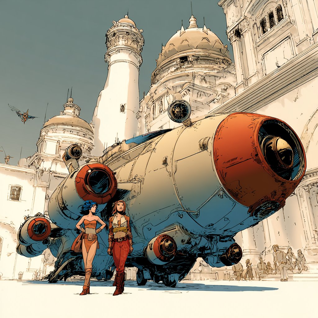 Moebius-Inspired European Sci-Fi Fantasy Style thumbnail 3