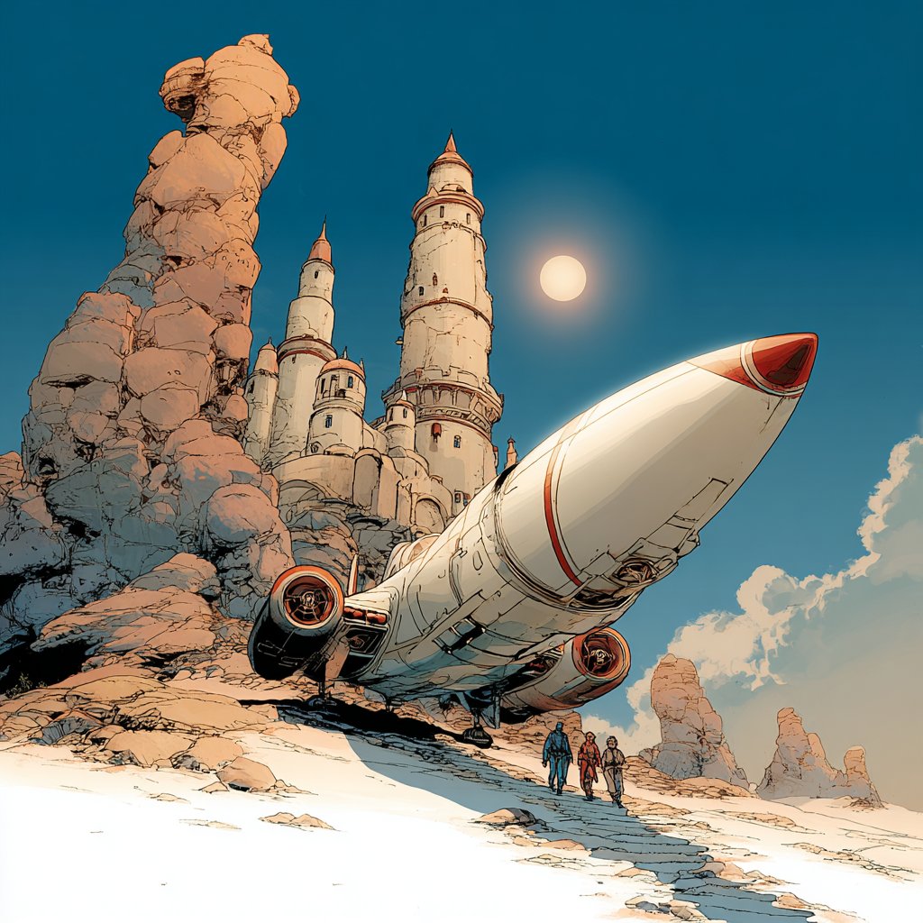Moebius-Inspired European Sci-Fi Fantasy Style thumbnail 4