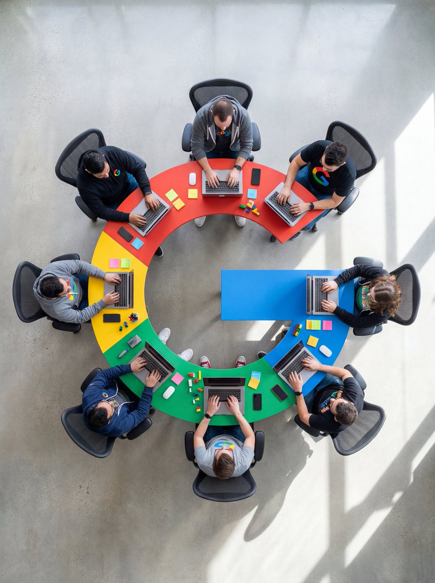 Hyper-realistic Top-Down Custom Conference Table Flat Lay - view 1