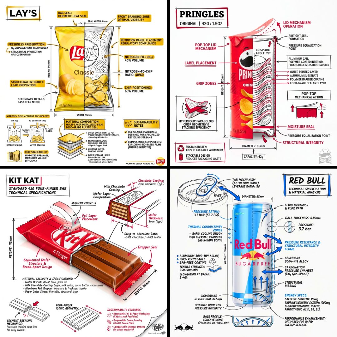 Branded Technical Infographic for Snack Product - view 1