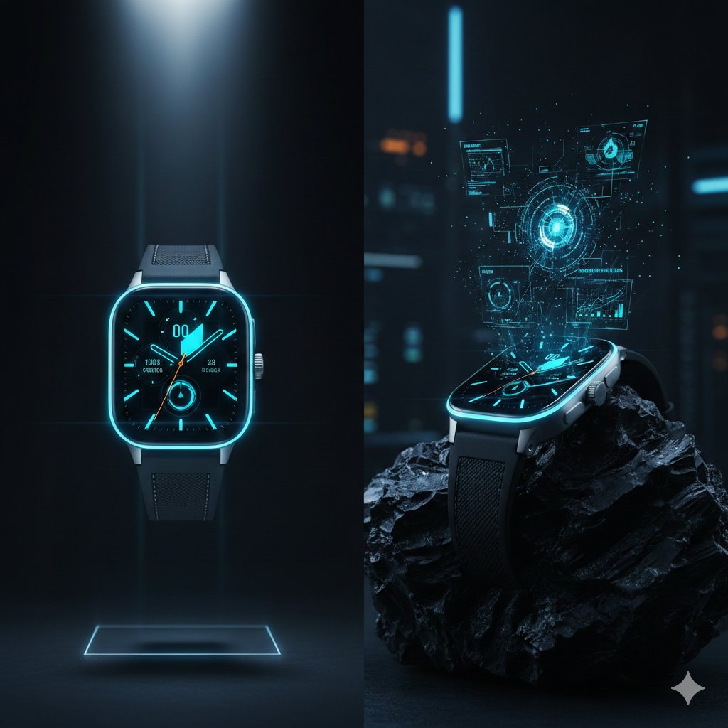 Cyber-Luxury Smartwatch Product Photography - view 1