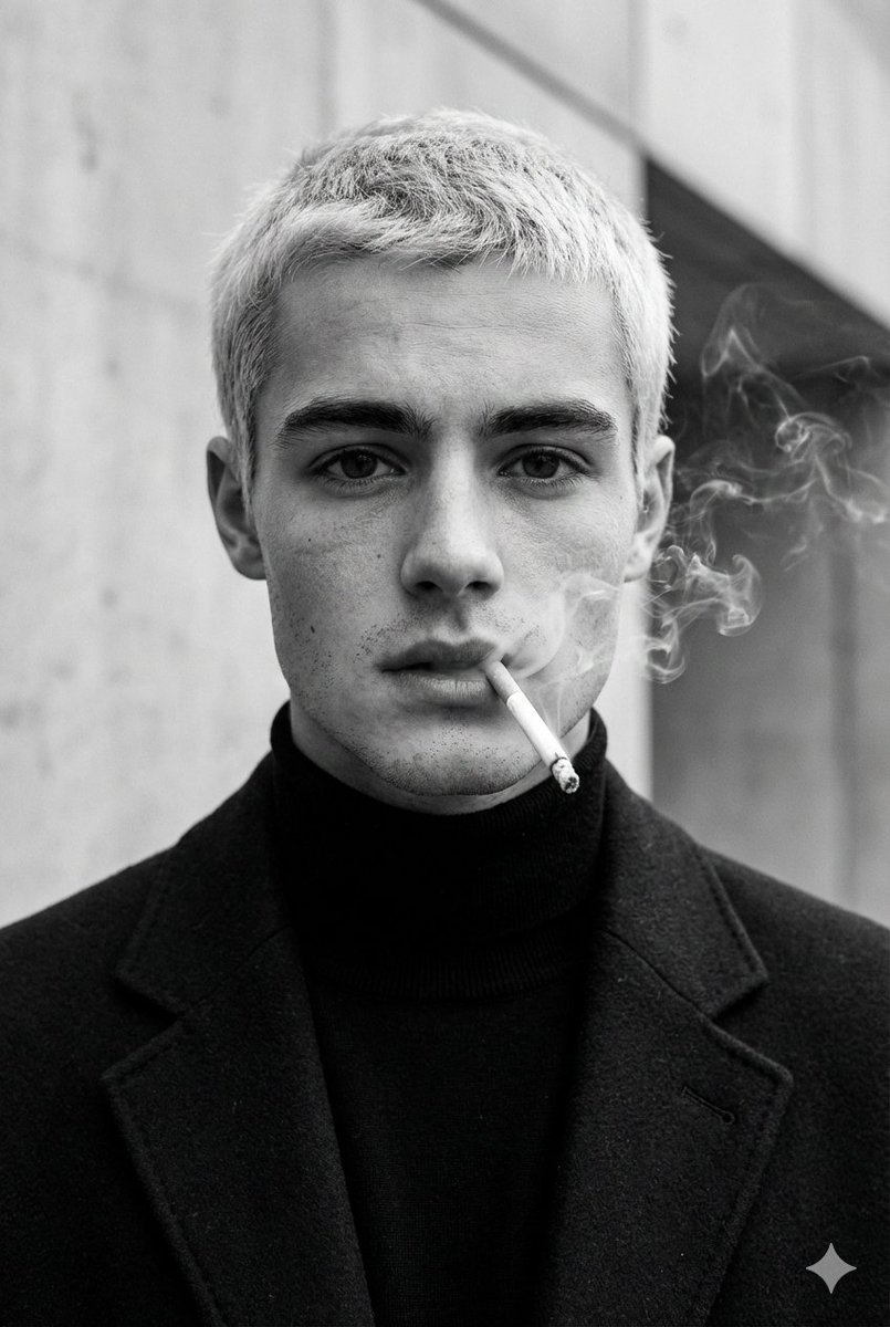 Ultra-realistic Black and White Fashion Portrait of a Man - view 1