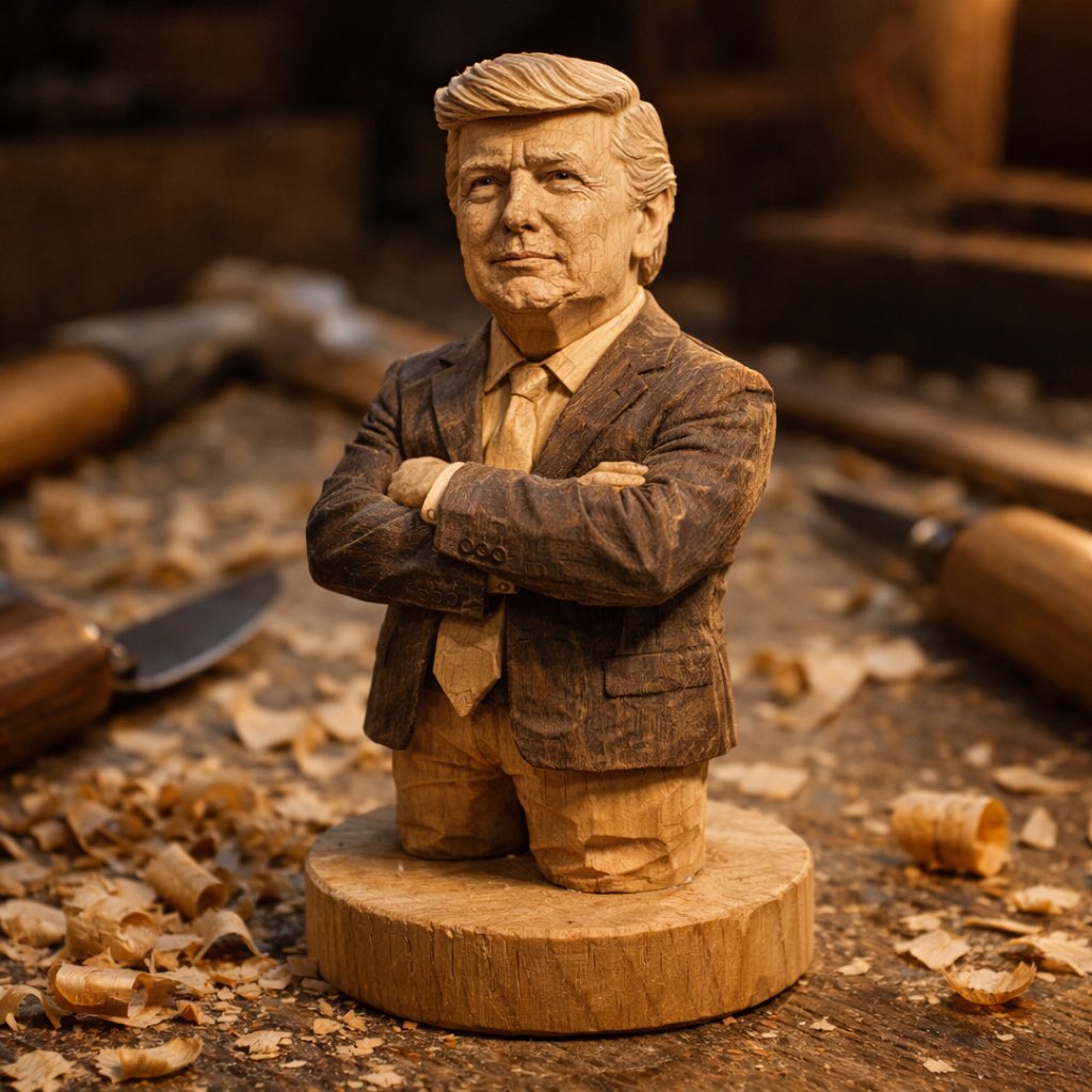 Hand-Carved Wooden Miniature Figure - view 1