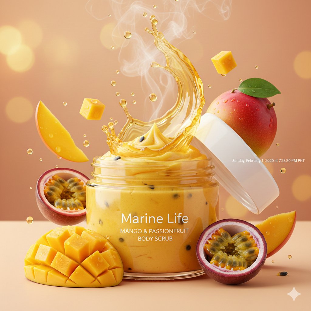 Luxurious Tropical Body Scrub Product Photography - view 1