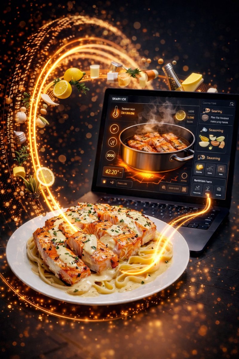 Sci-Fi Culinary Tech: Glowing Stew and Digital Interface thumbnail 2