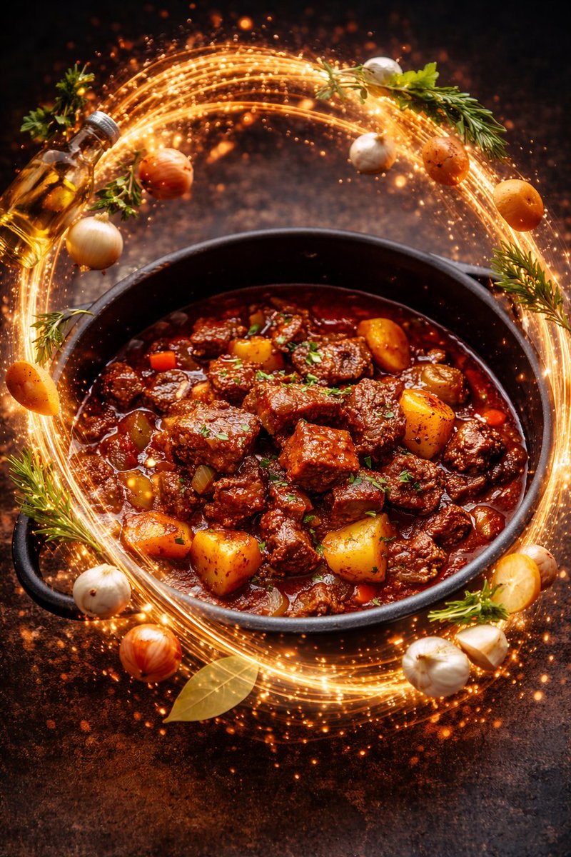 Sci-Fi Culinary Tech: Glowing Stew and Digital Interface thumbnail 3