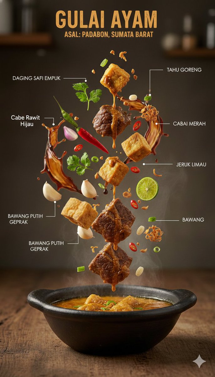 Ultra-realistic Indonesian Food Infographic - view 1