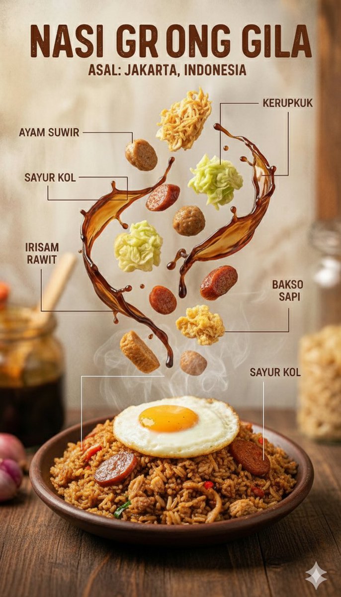 Ultra-realistic Indonesian Food Infographic thumbnail 4