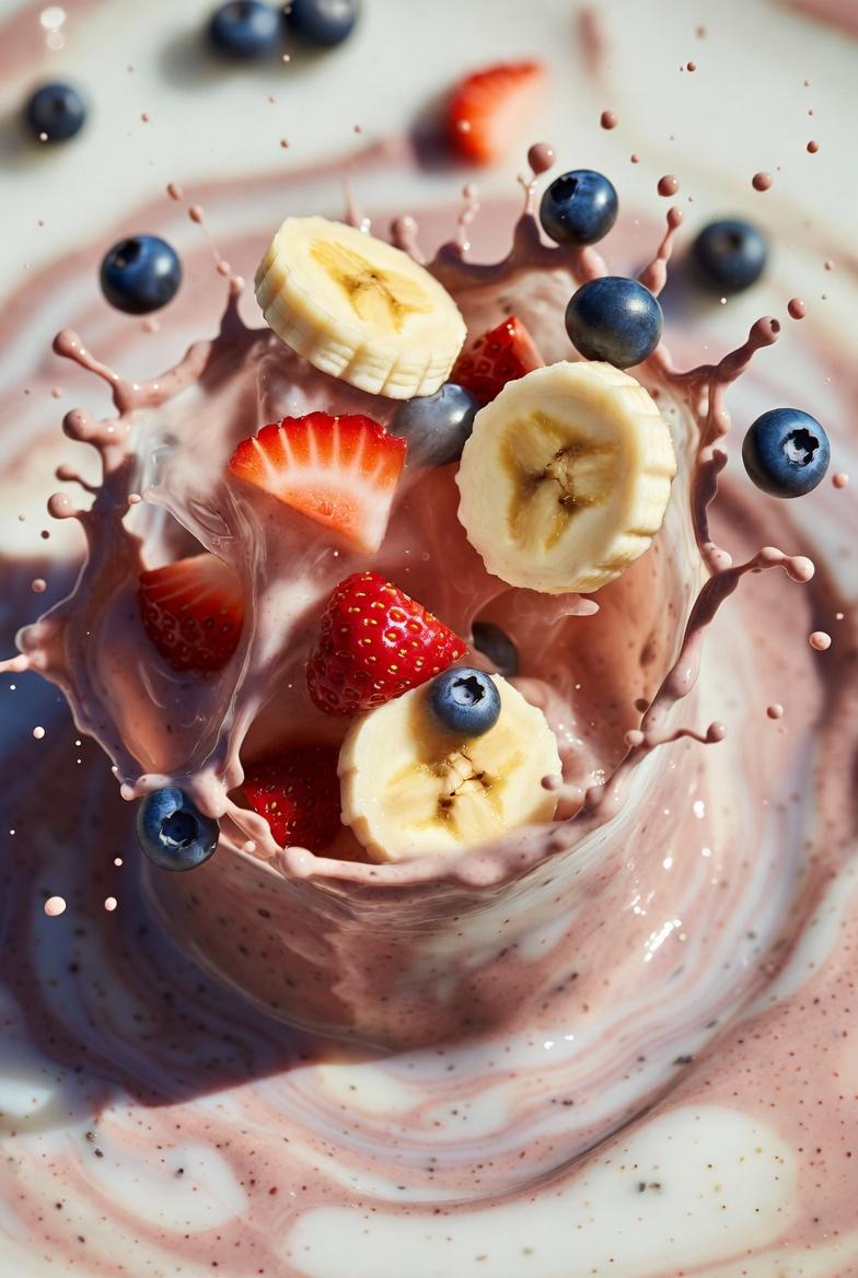 Ultra-realistic Smoothie Explosion for Health Drink Ad - view 1