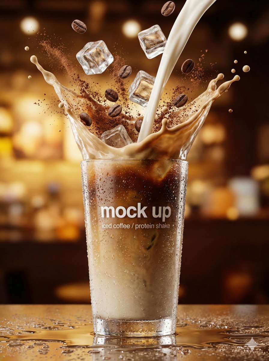 Hyper-realistic Commercial Iced Coffee Splash Product Photography thumbnail 2