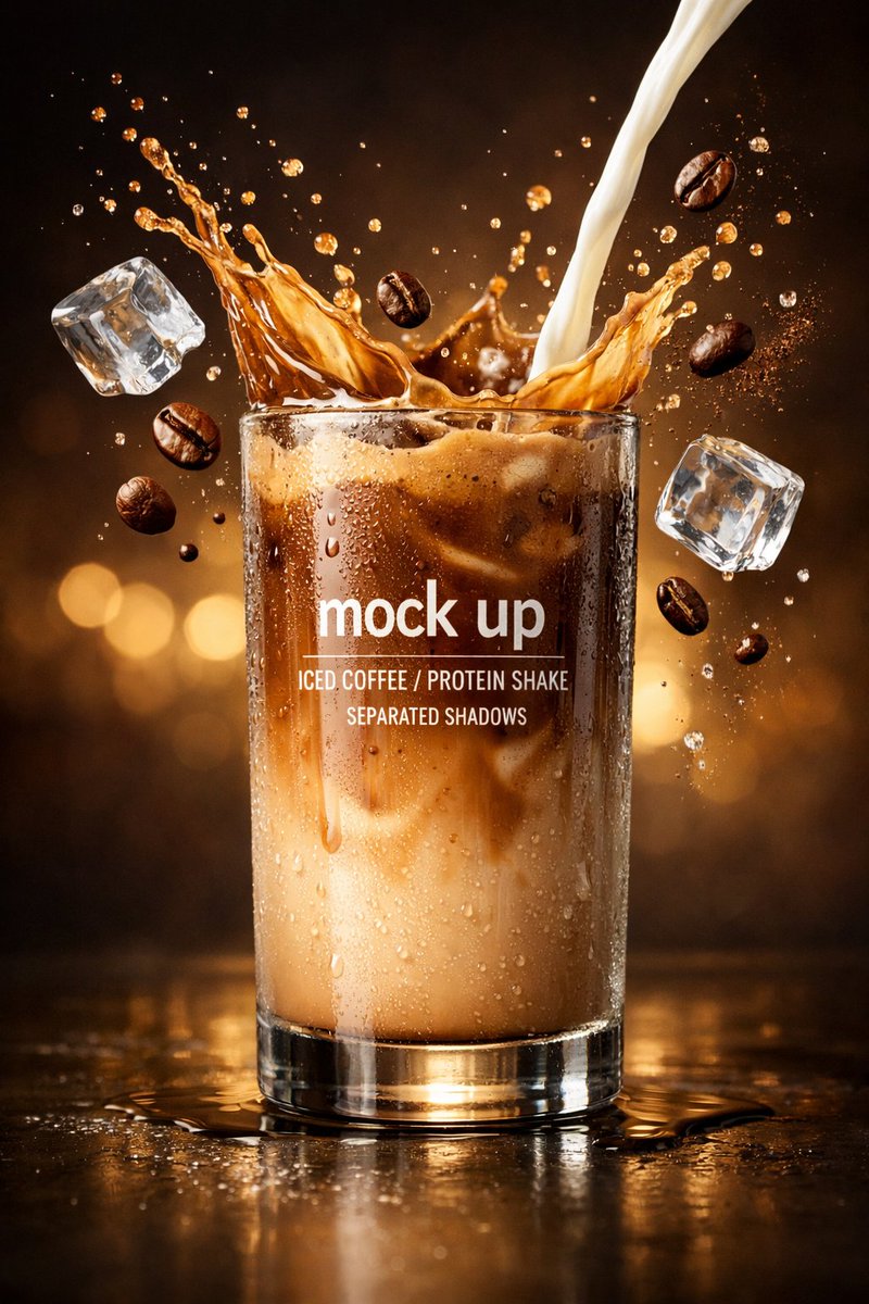 Hyper-realistic Commercial Iced Coffee Splash Product Photography thumbnail 3