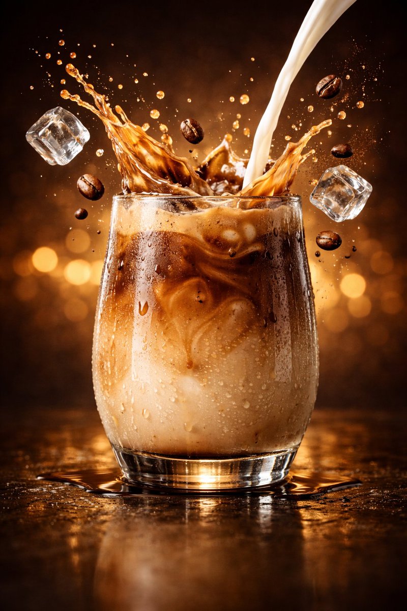 Hyper-realistic Commercial Iced Coffee Splash Product Photography thumbnail 4